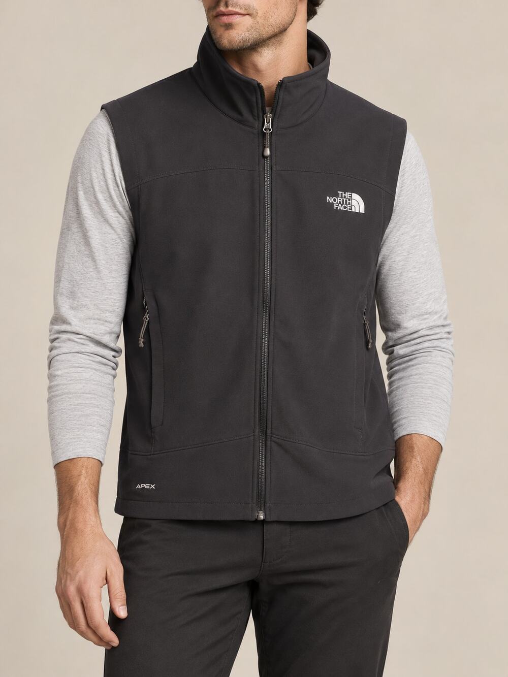 The North Face Men's Vest XL Black Apex Bionic Softshell Lined Outdoor Hiking